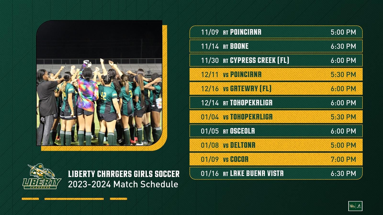 2023-24 Girls Soccer Schedule